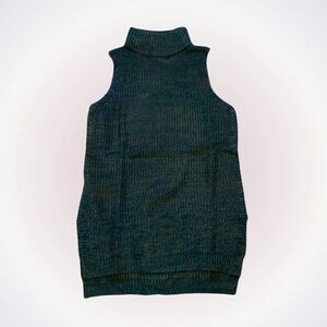 Cloud Chaser Green Sleeveless Turtleneck Sweater | Sz M, NWT